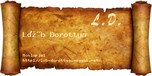 Löb Dorottya névjegykártya